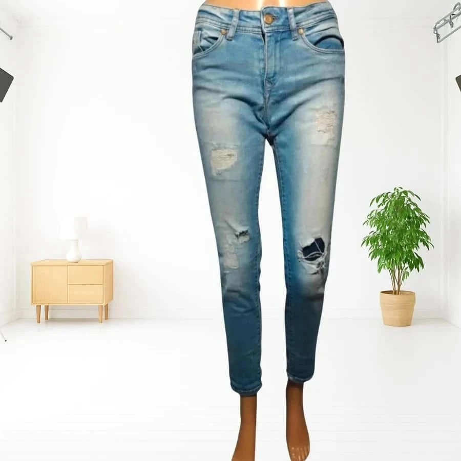 Kaporal skinny fit destroyed jeans - low waist - stretch – photo 2